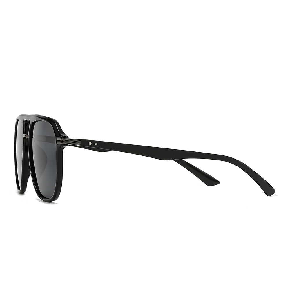 Rectangular polarized oversized mirror driving sunglasses