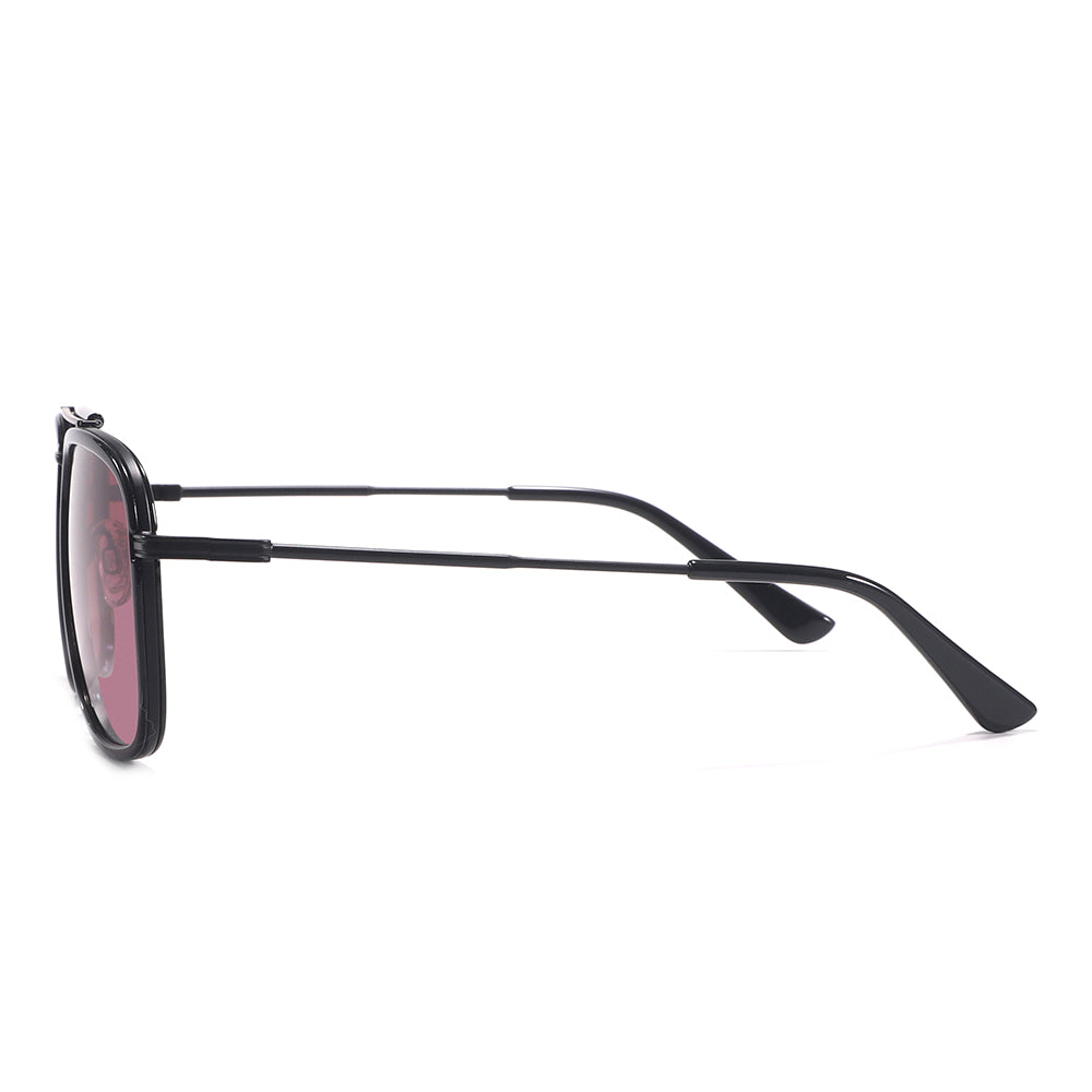 Square Aviator Black Sunglasses