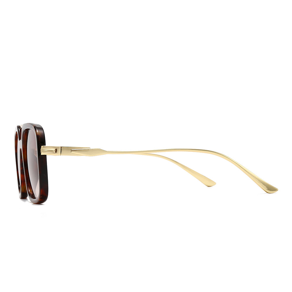 Oversized Square Aviator Tinted Sunglasses