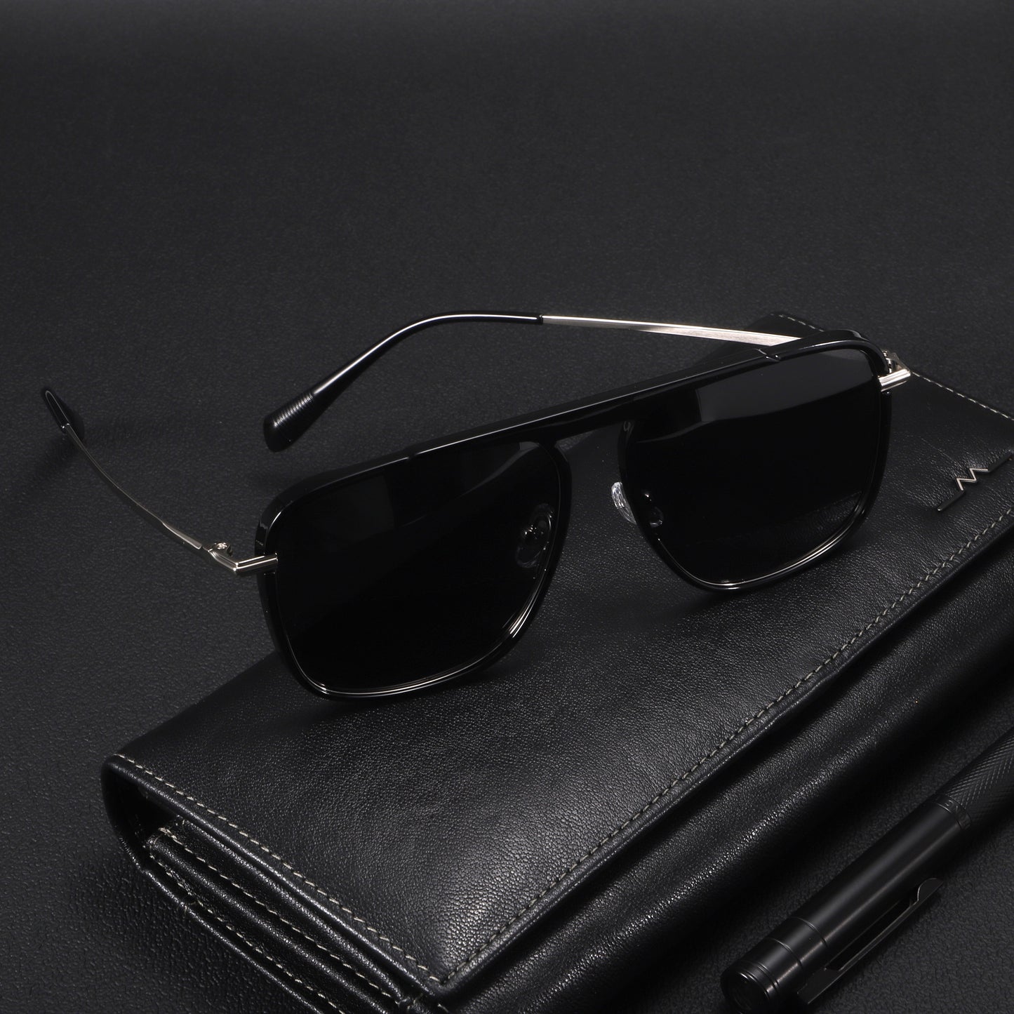 Stylish Aviator Wide Oversized Sunglasses