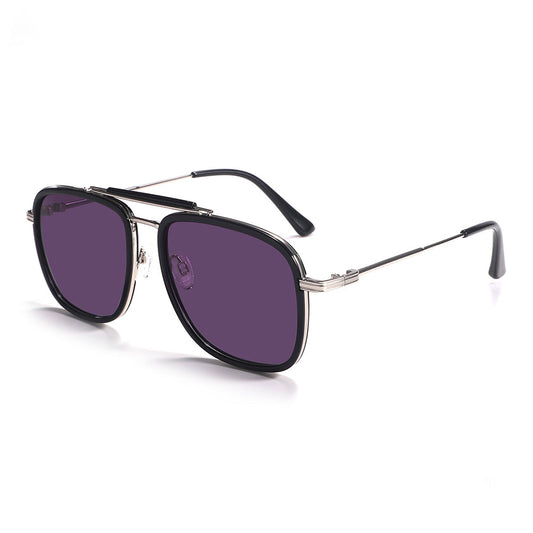 Square Aviator Black Sunglasses