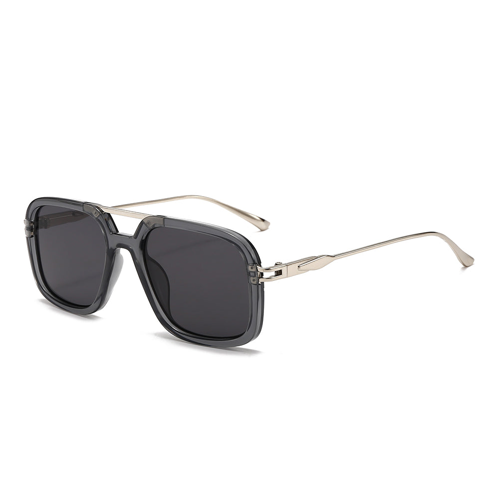 Oversized Square Aviator Tinted Sunglasses