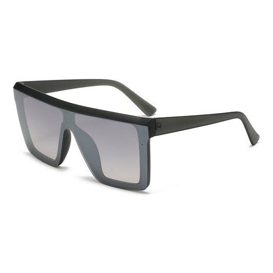 Black Rectangle Aviator Sunglasses