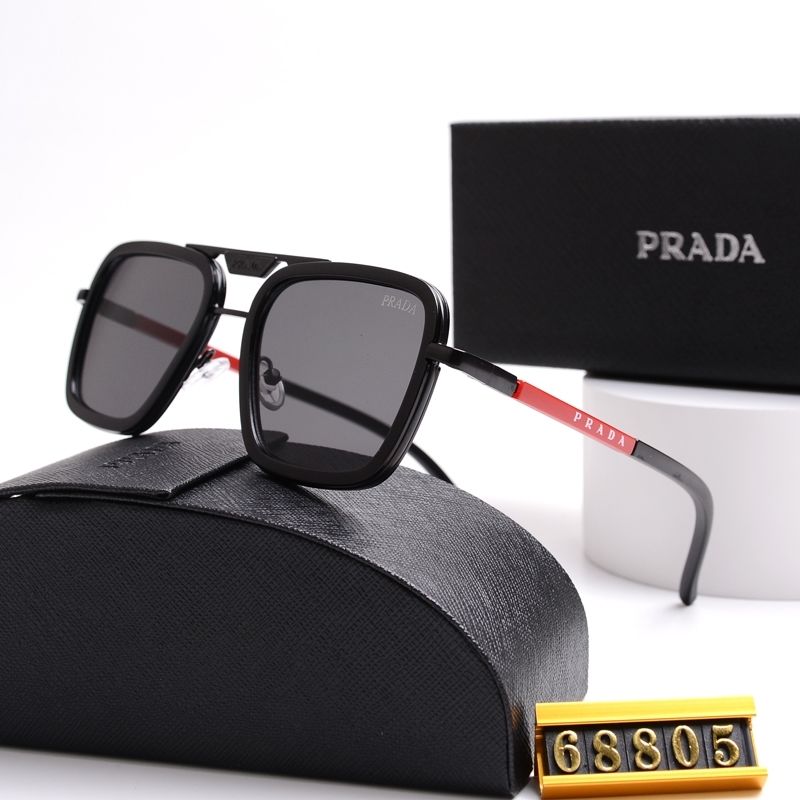 Unisex Double Bridge Metal Square Sunglasses 68805