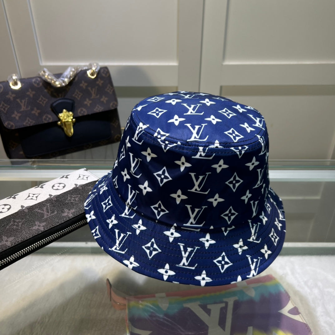 Vintage Monogram Print Bucket Hat