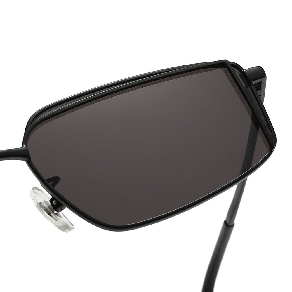 Rectangular Metal Tinted Sunglasses