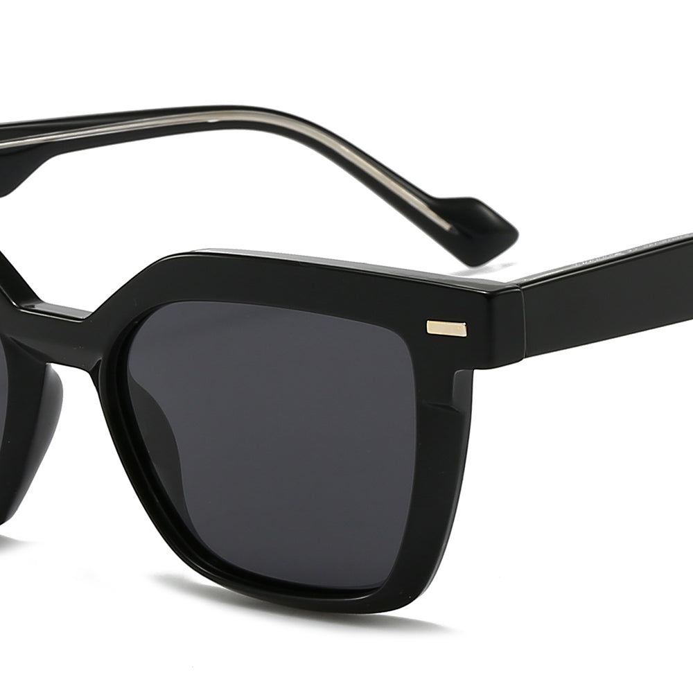 Wide Thick Square Tinted Sunglasses