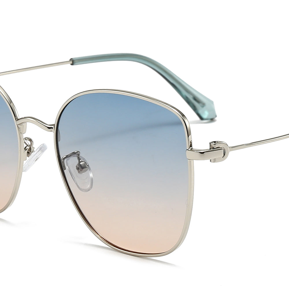 Round Metal-framed sunglasses