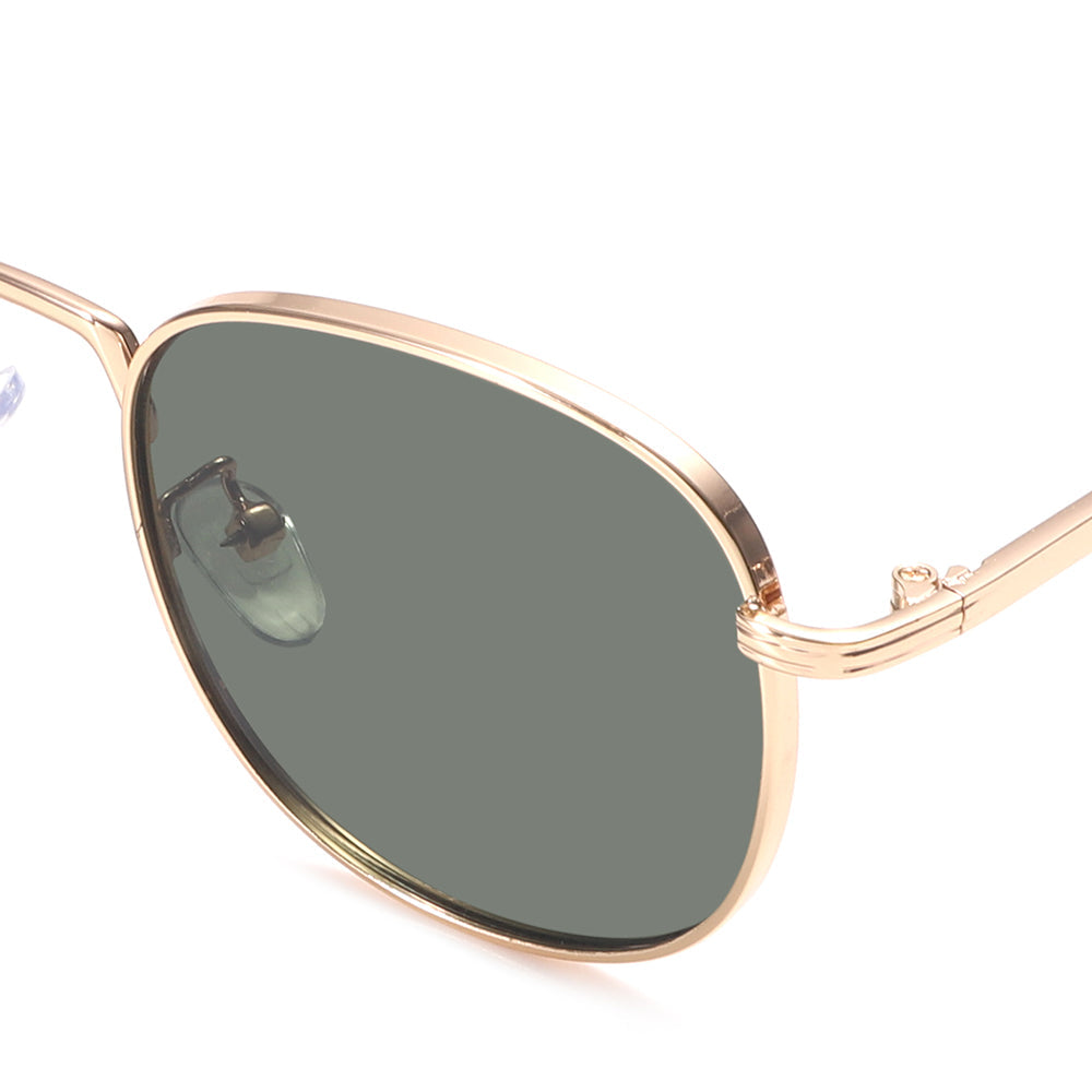 Rose Gold Retro-Vintage Round Tinted Sunglasses