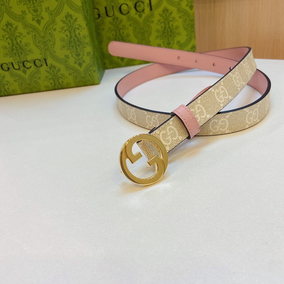 2.0cm new fabric with thin first-layer calfskin belt