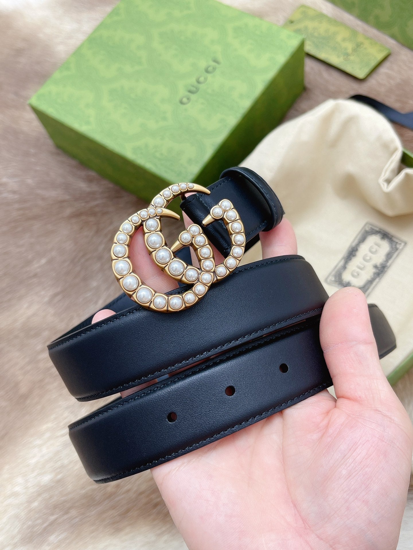 3.0cm 3-layer vacuum electroplating ladies belt