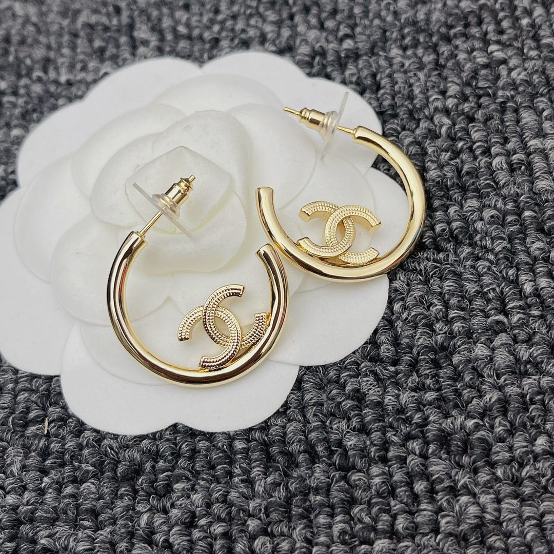 Premium Gold Half Hoop Earrings