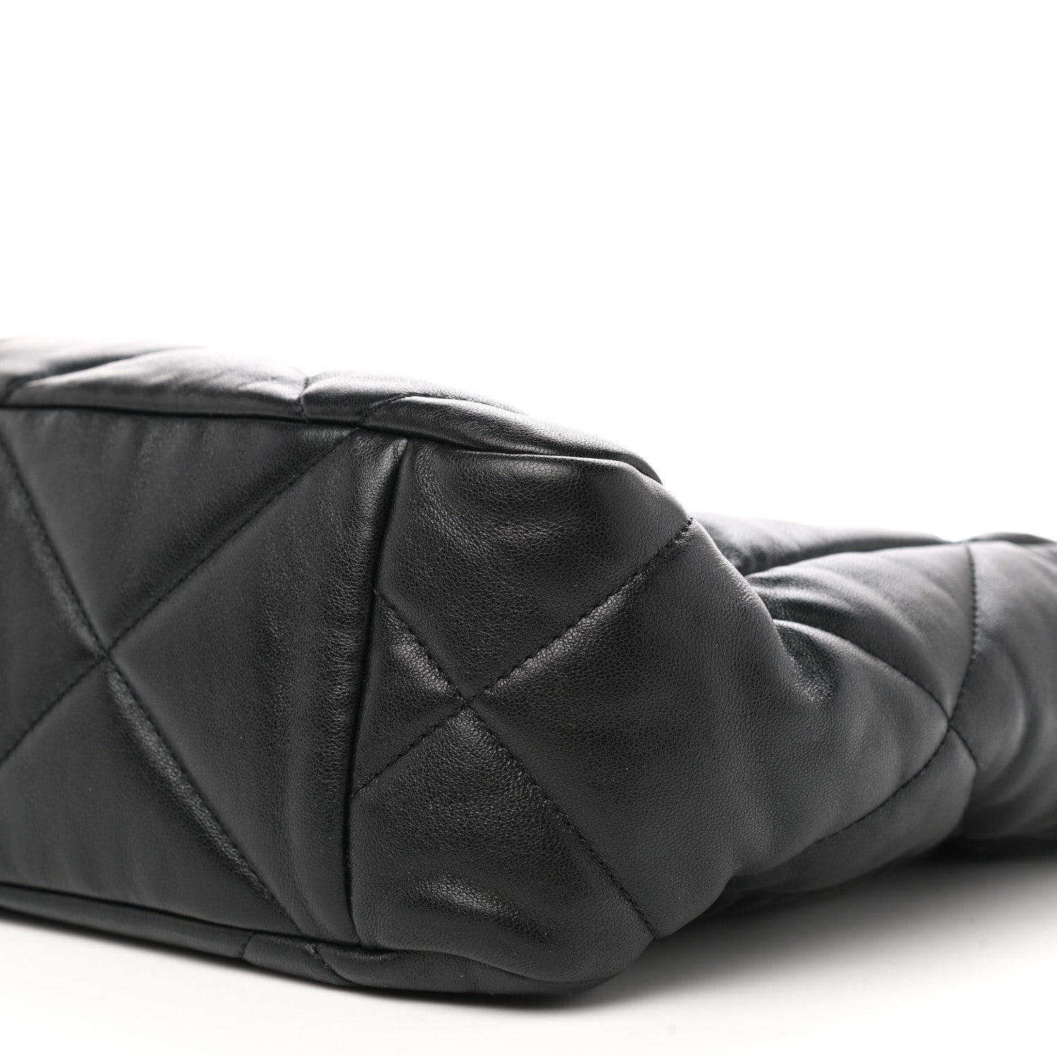 Lambskin Quilted CC 19 Shopping Bag Black