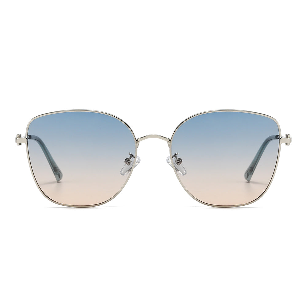 Round Metal-framed sunglasses