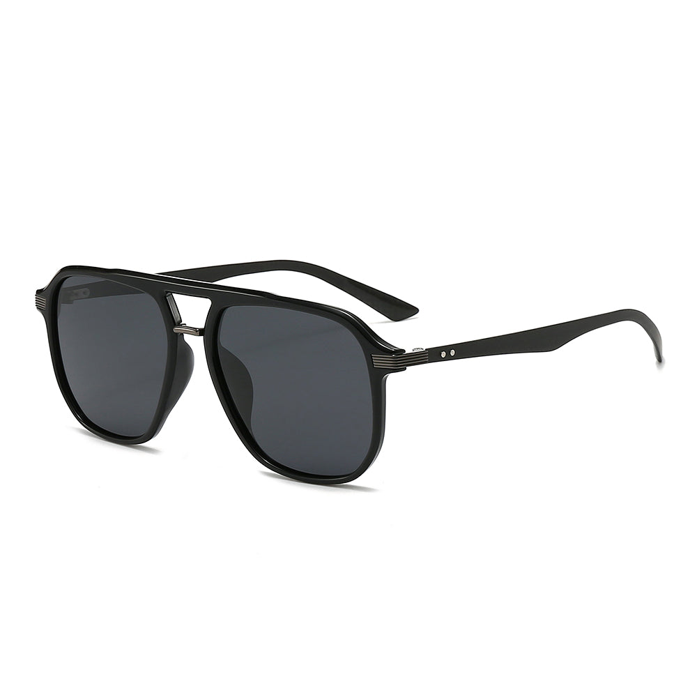 Rectangular polarized oversized mirror driving sunglasses