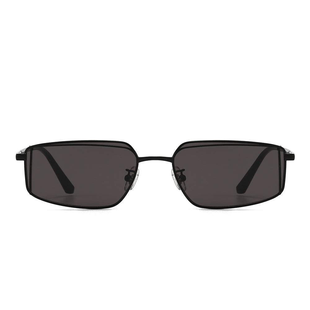 Rectangular Metal Tinted Sunglasses