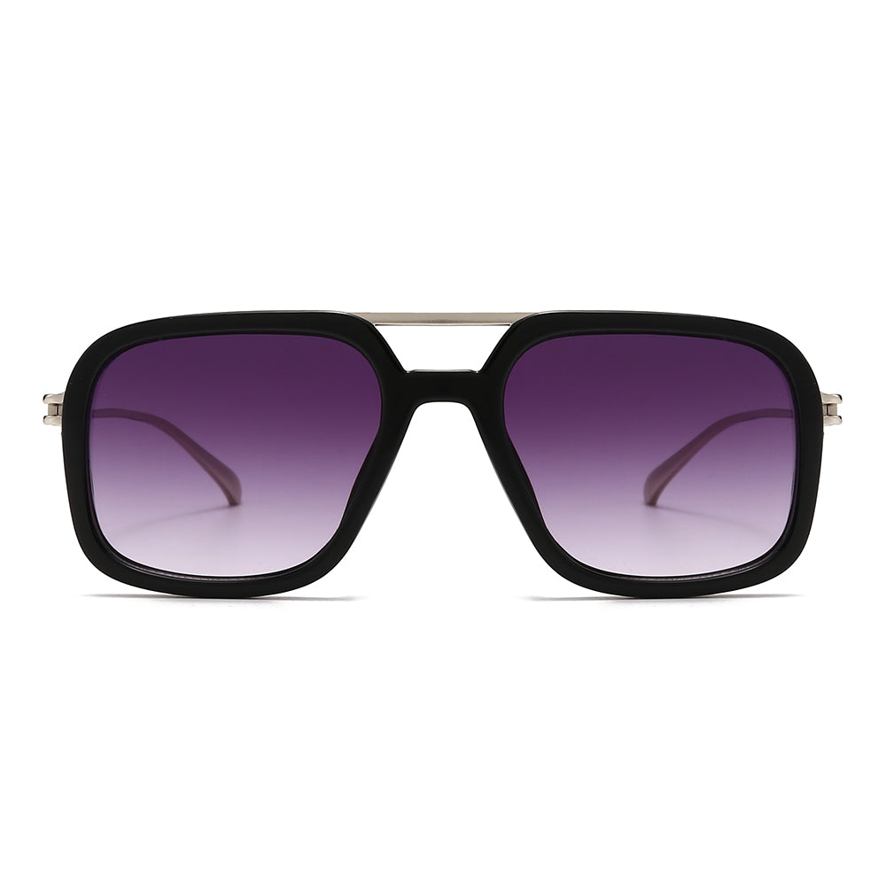 Oversized Square Aviator Tinted Sunglasses