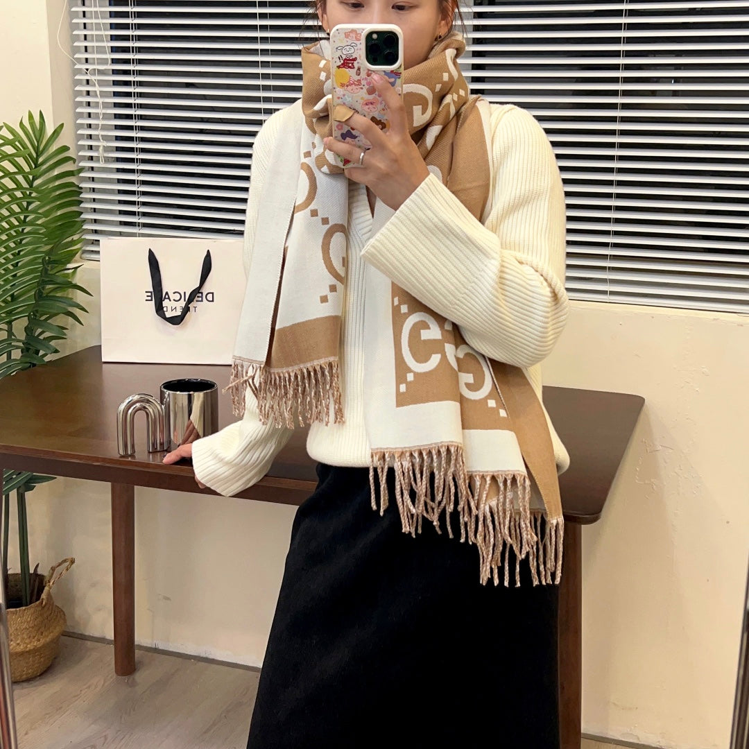 Transitional cashmere scarf-180*65cm