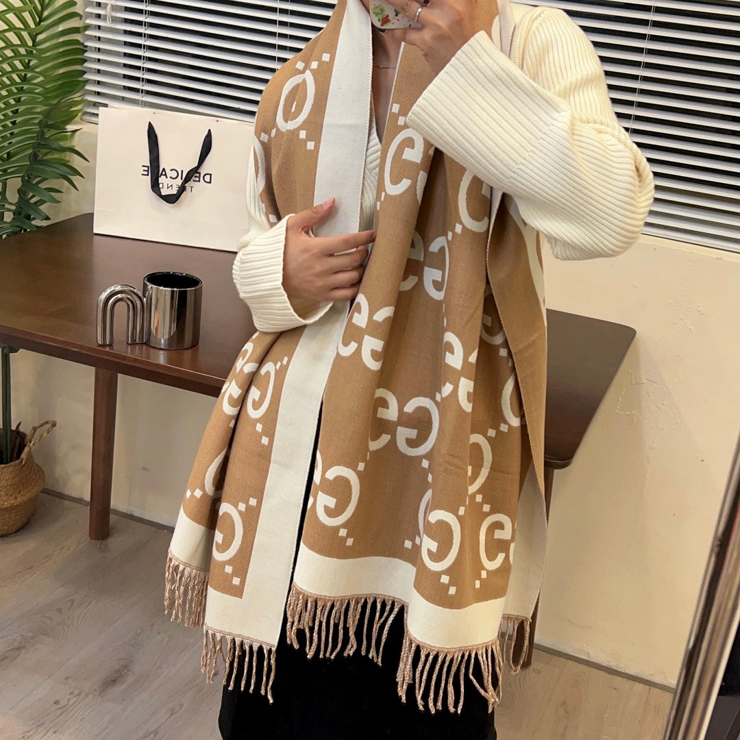 Transitional cashmere scarf-180*65cm