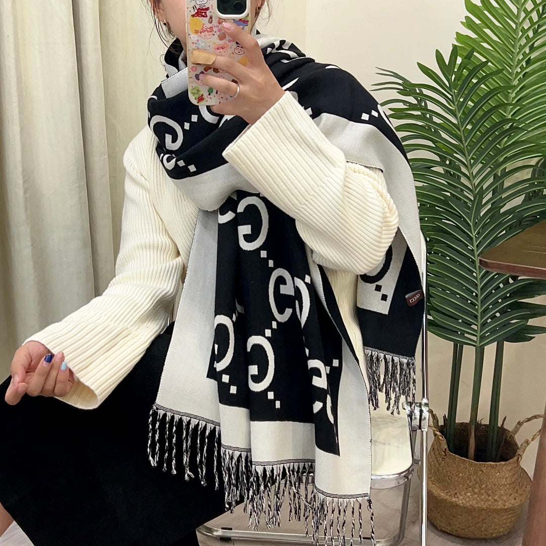 Transitional cashmere scarf-180*65cm