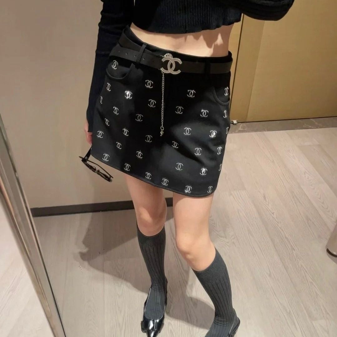 Diamond embellished skirt