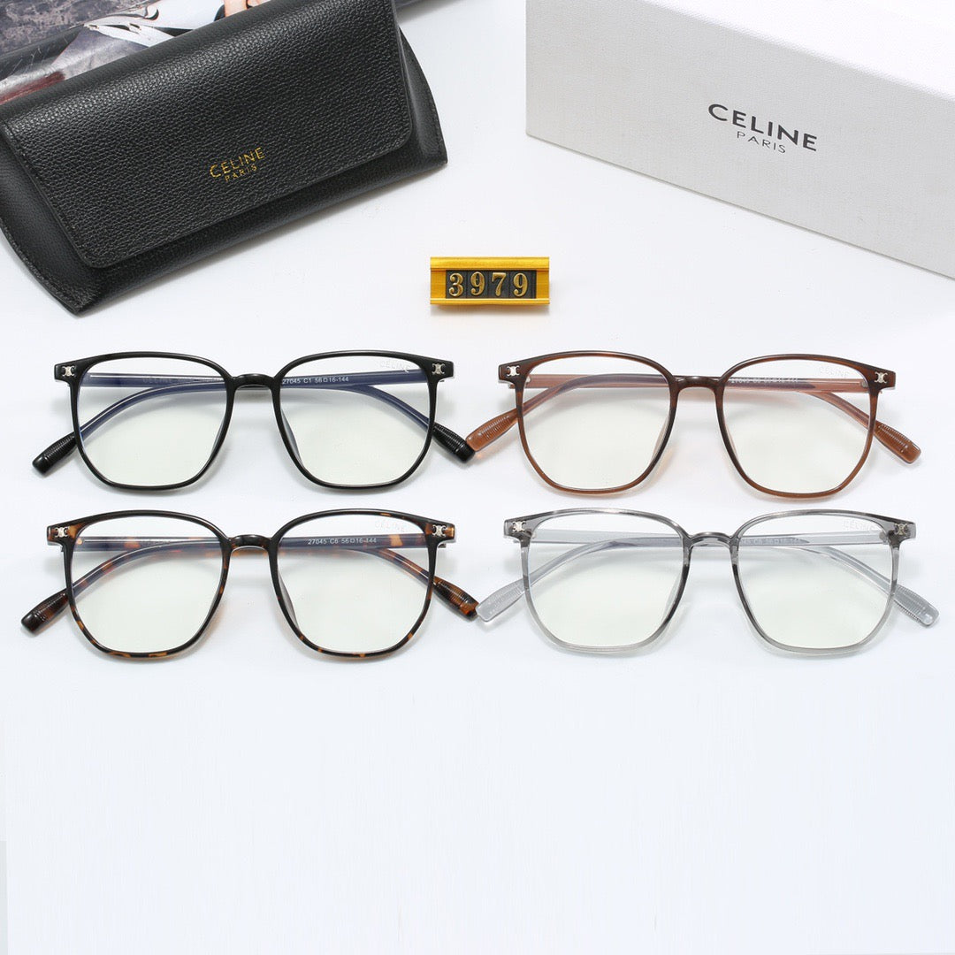 Transparent square frame glasses 3979