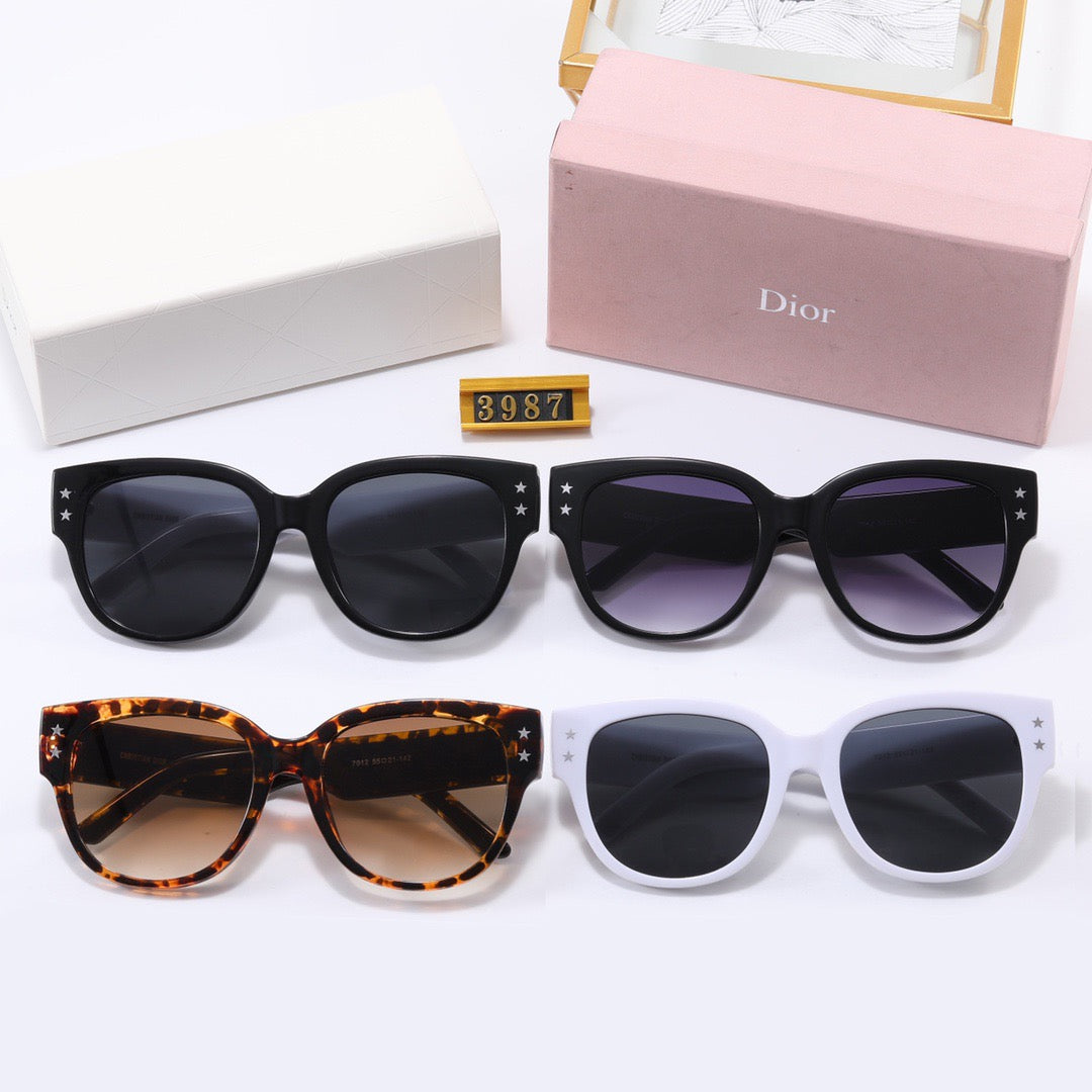 Fashionable Semi-circular Color Matching Sunglasses 3987