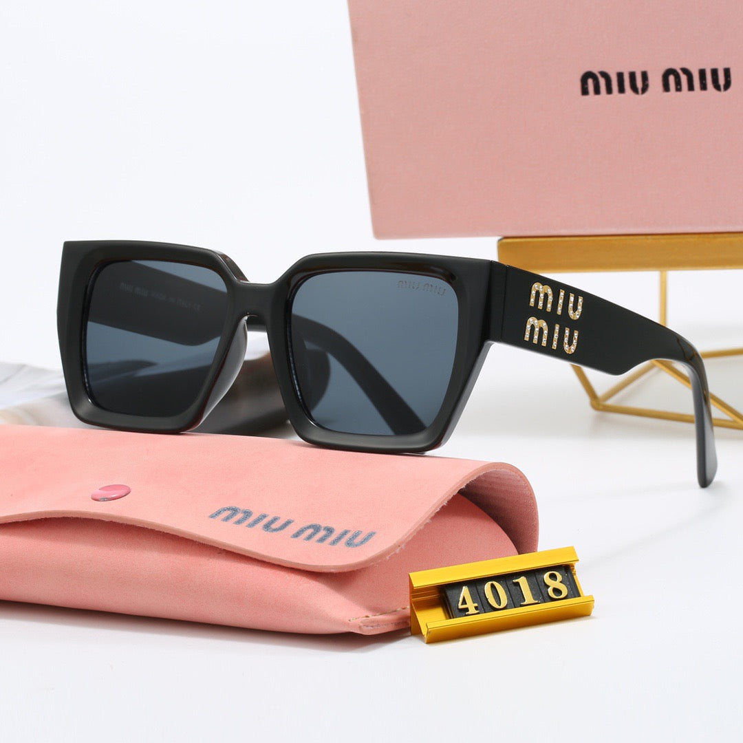 Luxury square frame universal sunglasses 4018