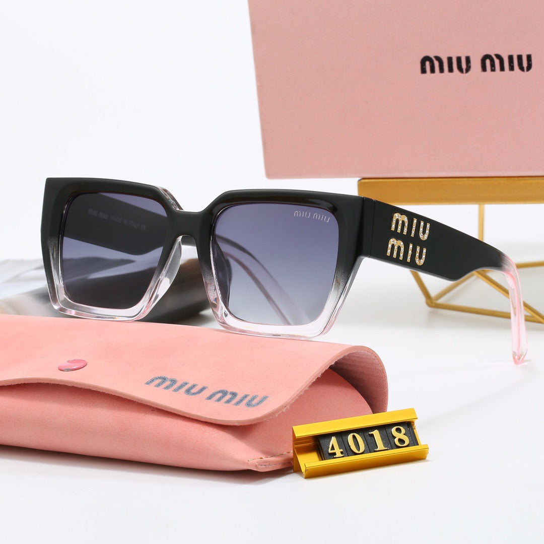 Luxury square frame universal sunglasses 4018