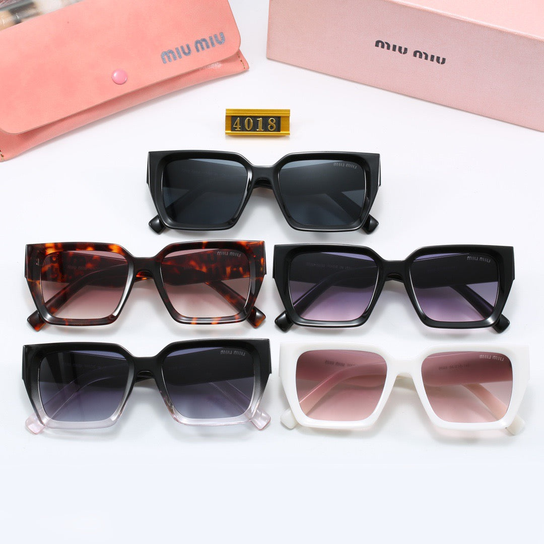 Luxury square frame universal sunglasses 4018