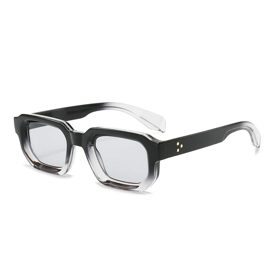 Acetate Rectangle Full-Rim Tinted Sunglasses