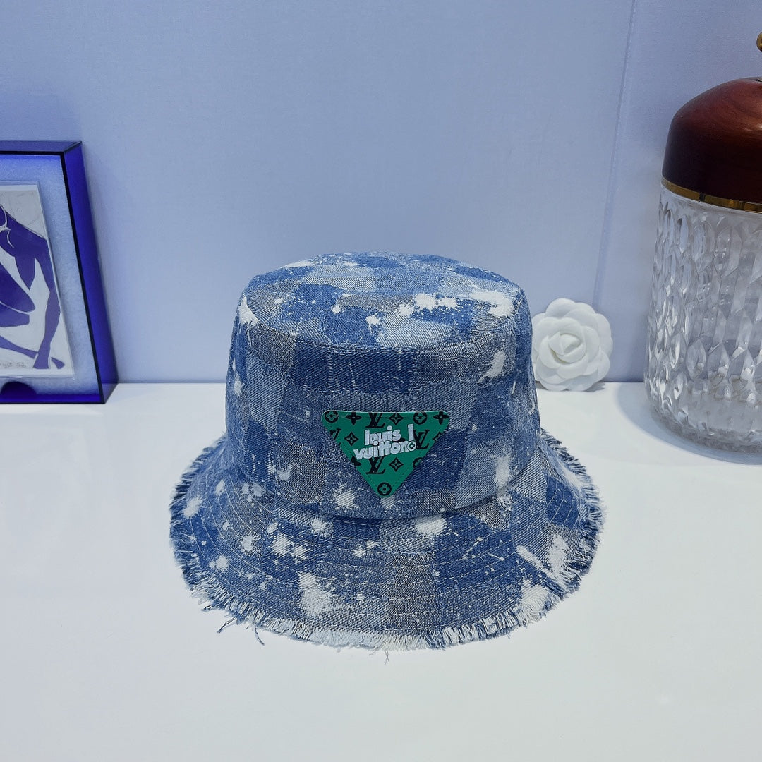 Distressed Unique Denim Bucket Hat