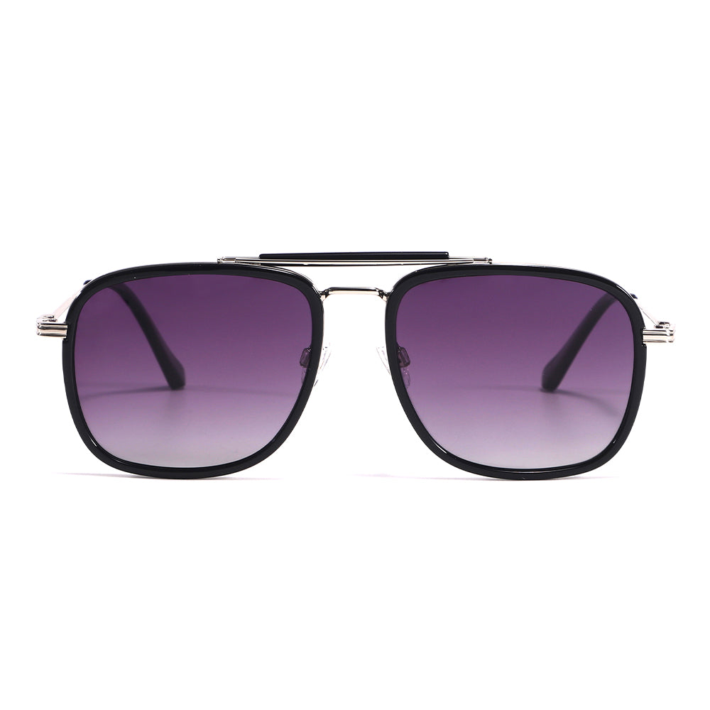 Square Aviator Black Sunglasses