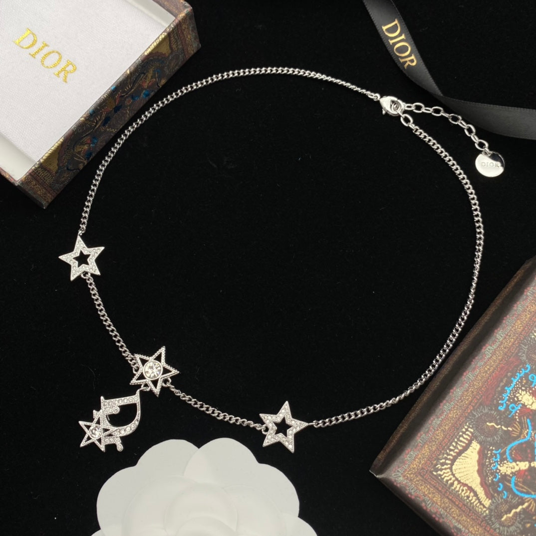 Diamond Star Necklace Bracelet Set