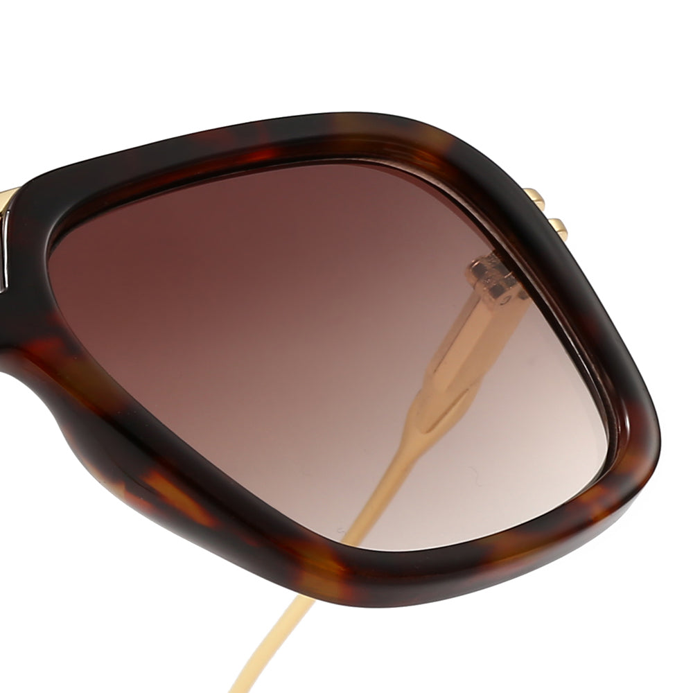 Oversized Square Aviator Tinted Sunglasses