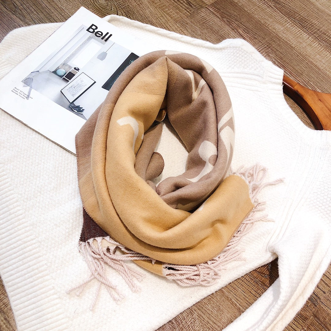 cashmere gradient scarf shawl