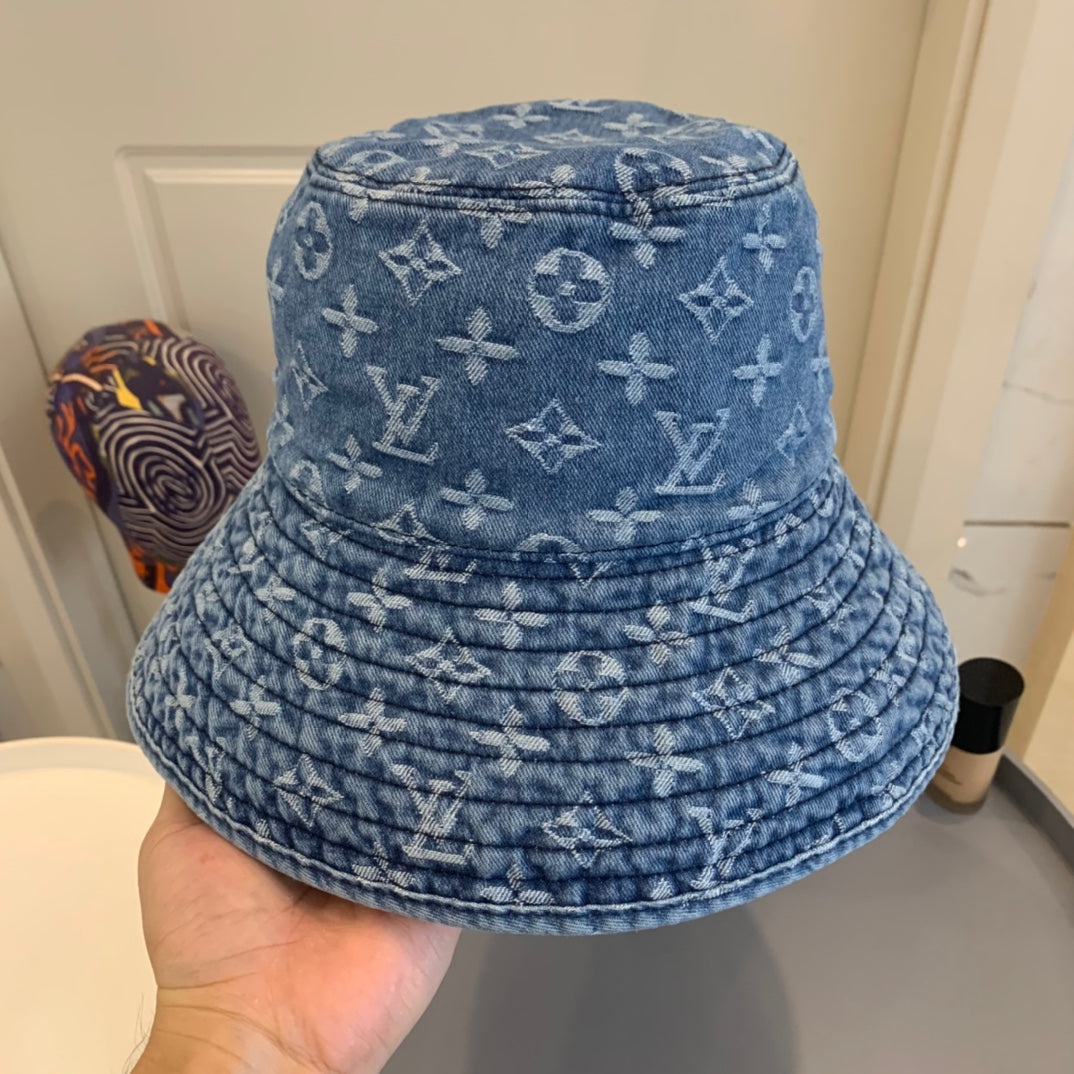 Monogram Big Brim  Denim Hat