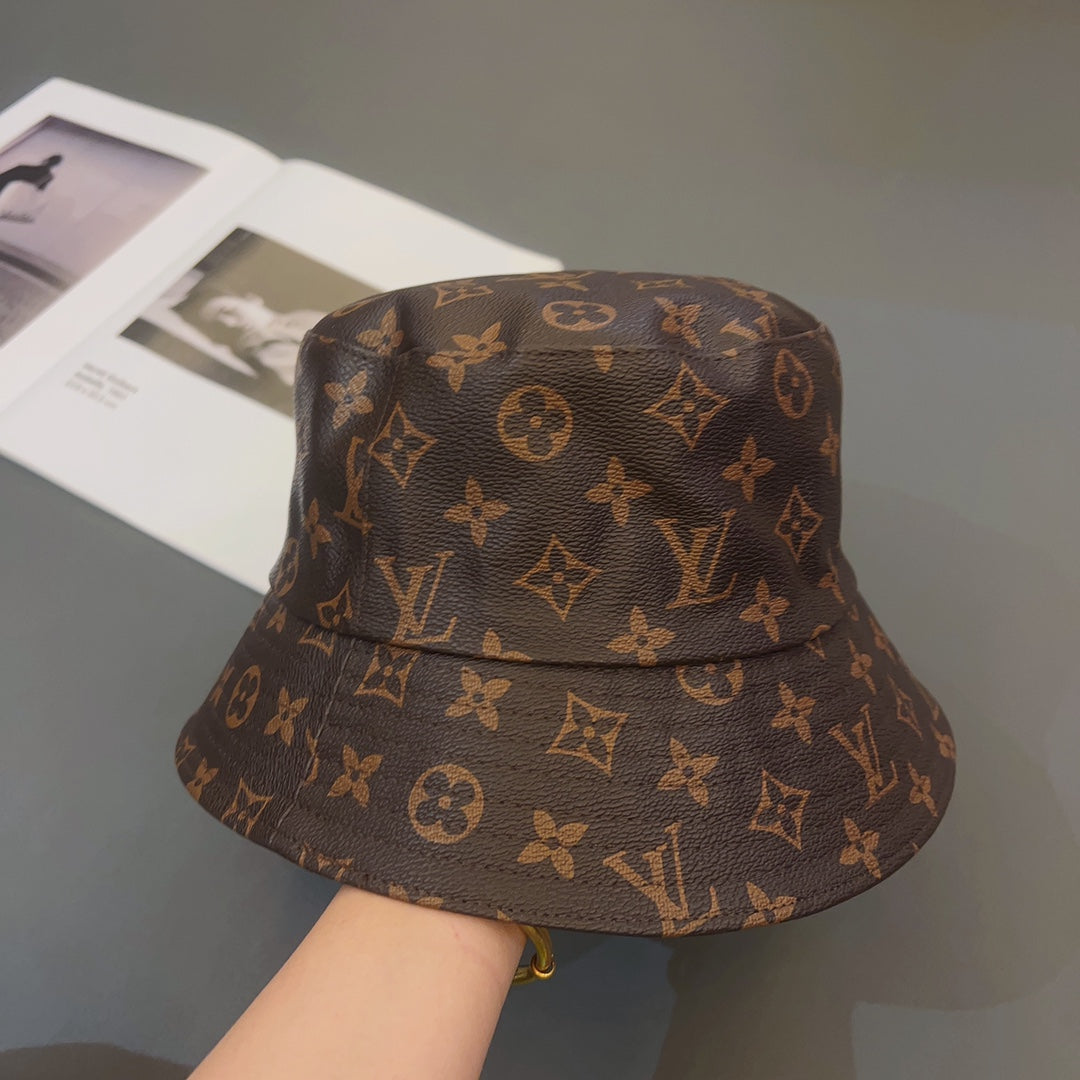 Classic Monogram Leather Bucket Hat