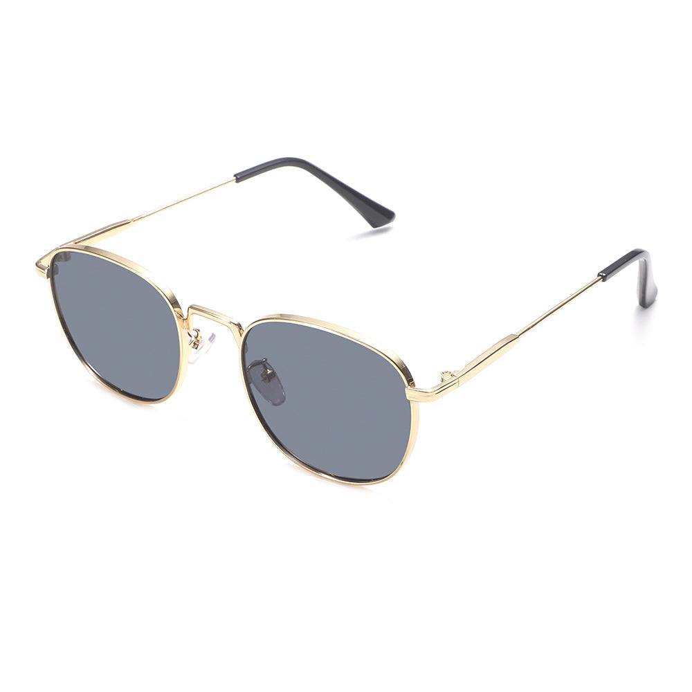 Rose Gold Retro-Vintage Round Tinted Sunglasses