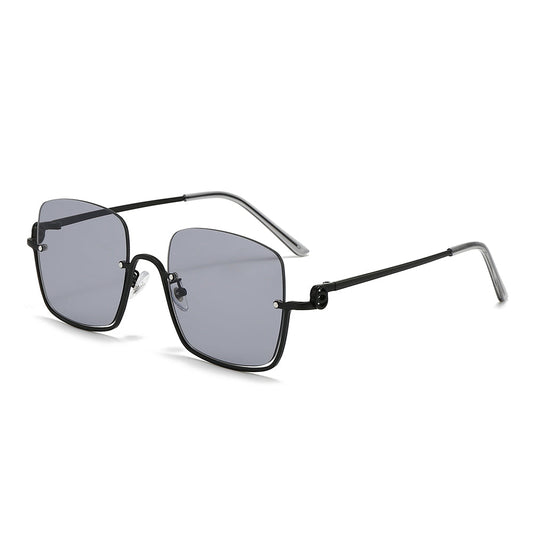 Square Semi-Rimless Tinted Sunglasses