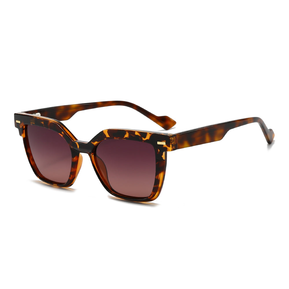 Wide Thick Square Tinted Sunglasses