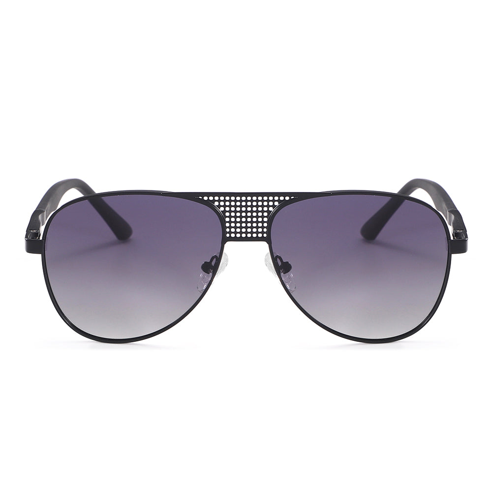 Silver and Lavender Gradient Aviator Sunglasses