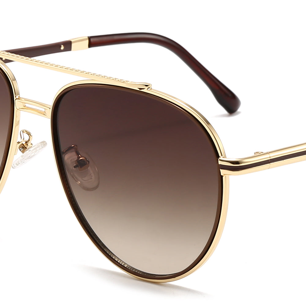 Thin aviator tinted sunglasses