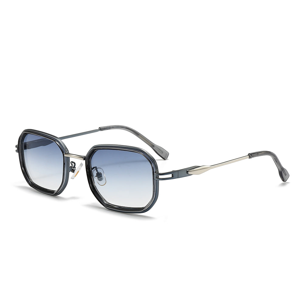 Retro-Vintage Rectangle Geometric Tinted Sunglasses