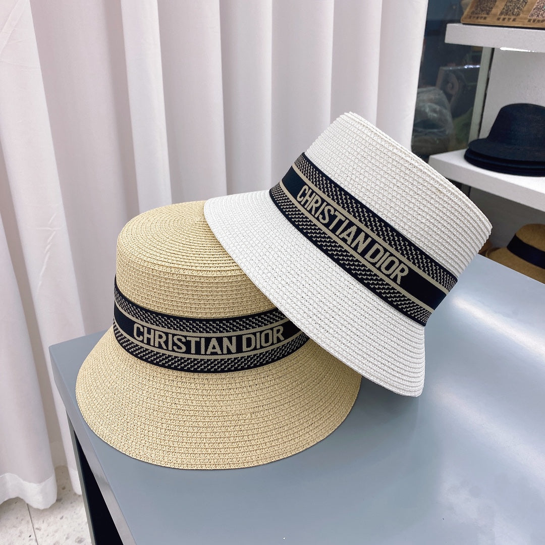 Webbing Straw Bucket Hat