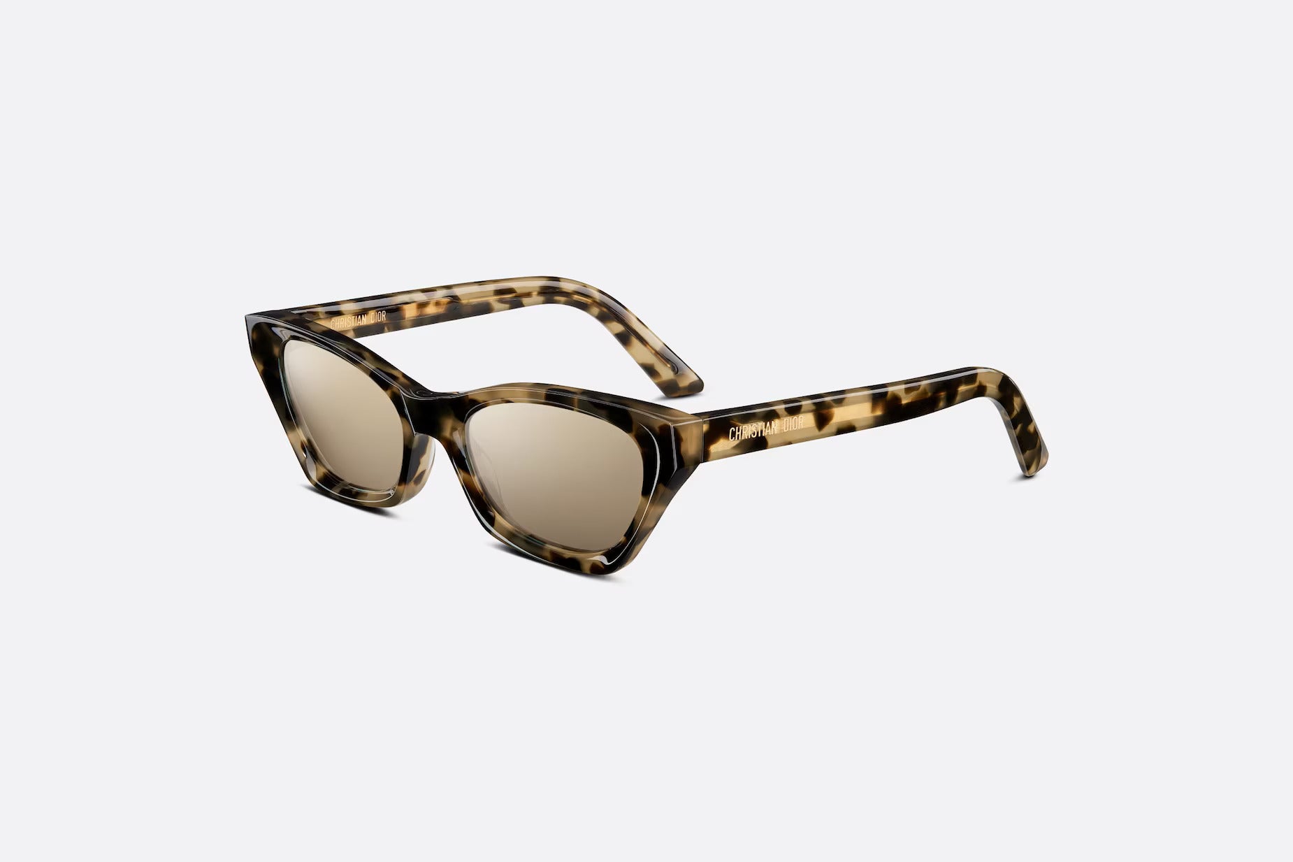 Beige Tortoiseshell-Effect Butterfly Sunglasses DMNGB1I