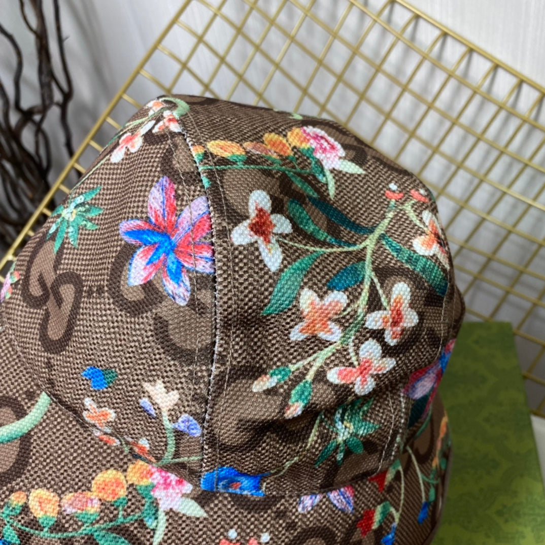 New colorful flower bucket hat