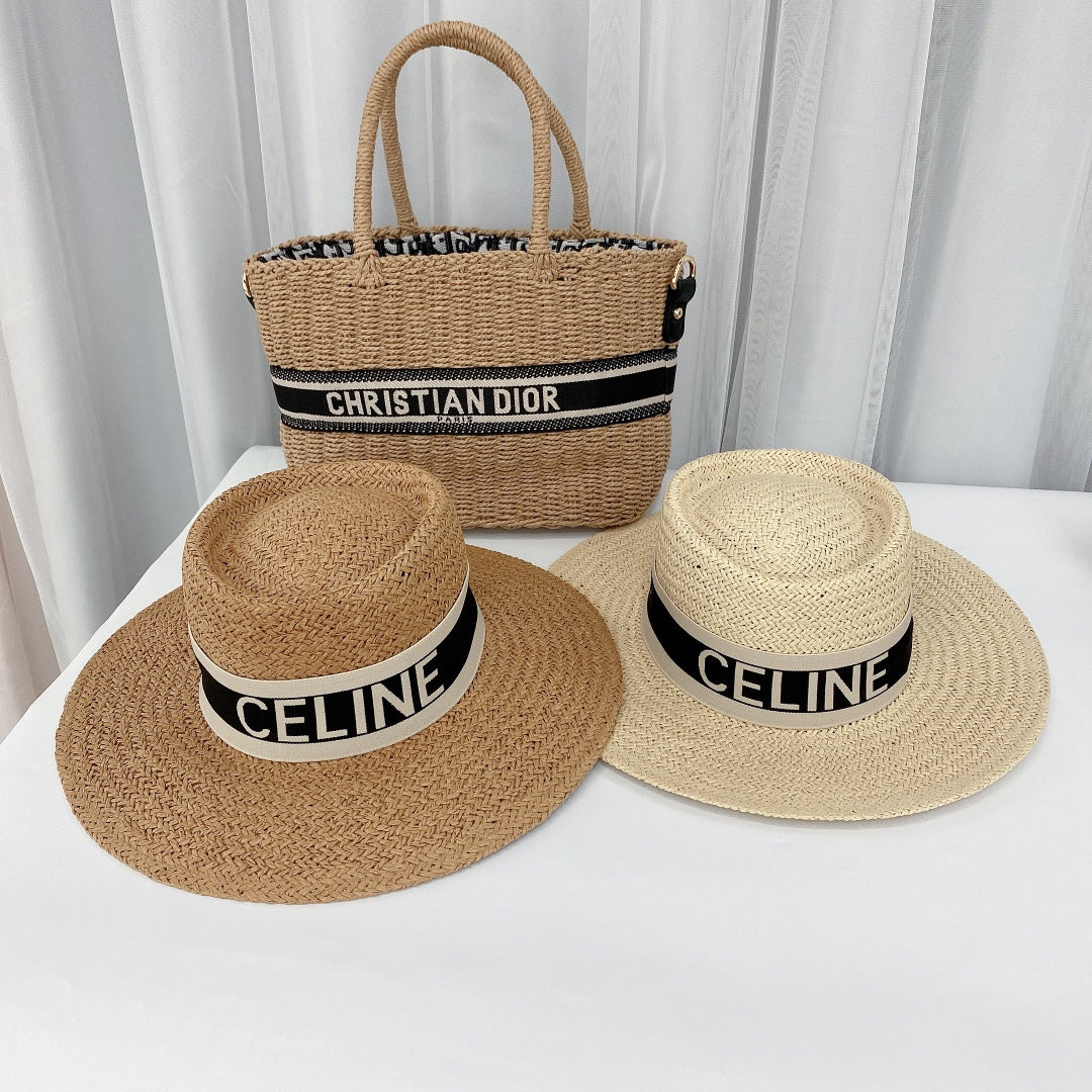 Temperament Concave Top Straw Hat