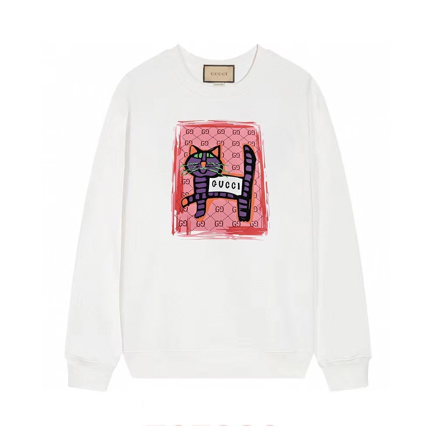 Cat Print Sweatshirt