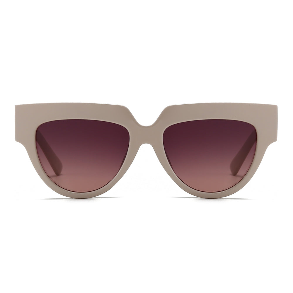 Low Bridge Fit Geometric Tinted Sunglasses